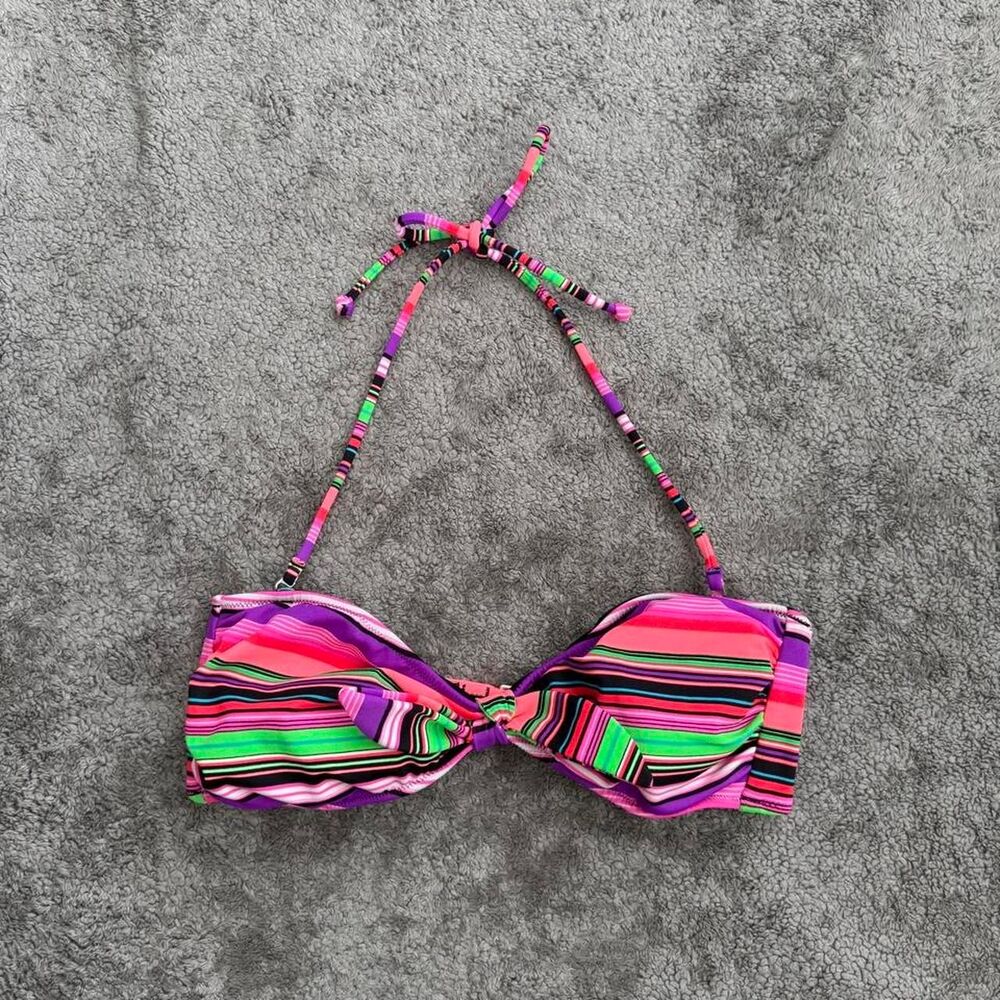 Victoria secret striped colorful bikini top